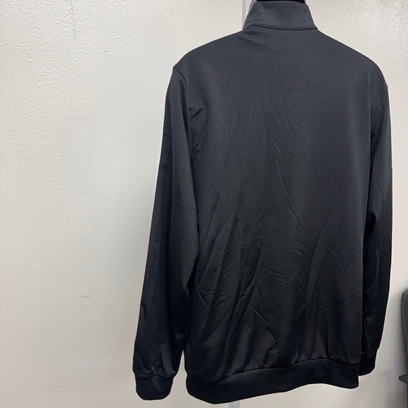 Adidas Track Jacket Black White Full Zip 3 Stripe Logo Athletic Men's L Classic - Picture 6 of 9